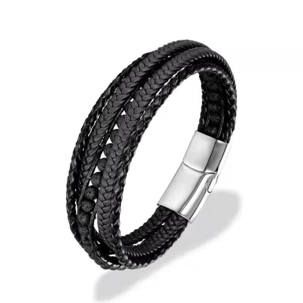 Læder Armbånd Uden Magneter Lava