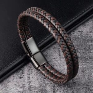 Læder Armbånd Uden Magneter Brun Læder Kenni