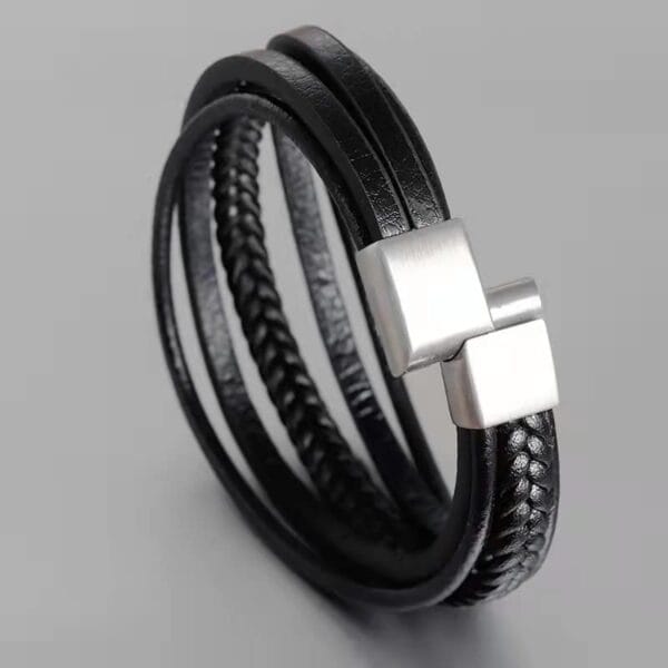 Læder Armbånd Uden Magneter Læder Geo